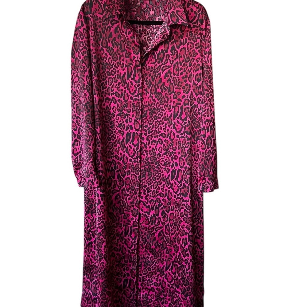 Black Label Pink Leopard Print Robe - Picture 2 of 14